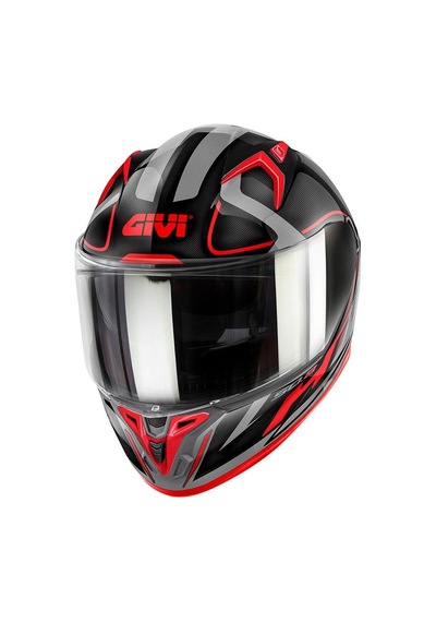 Givi 50.8 Racer Full Face Motosiklet Kaskı 67373 Siyah Titanyum Kırmızı