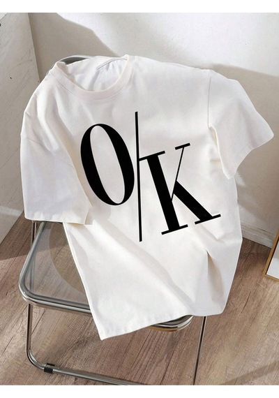 Flood Of Style Unisex Beyaz Ok Baskılı Oversize
