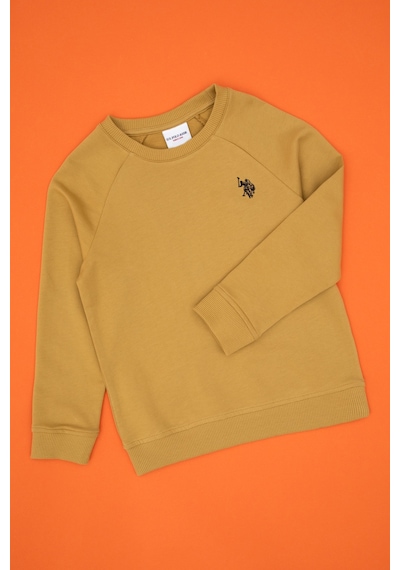 U.S. Polo Assn. Erkek Çocuk Hardal Basic Bisiklet Yaka Sweatshirt 50313832-VR151
