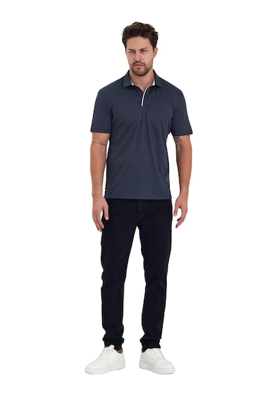 Erkek Kısa Kol Polyester Polo Yaka Fonksiyonel Tişört Antrasit