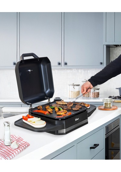 Zilan ZLN2501 3000 W Elektrikli Barbekü Mangal Standlı Kapaklı Döküm Izgara