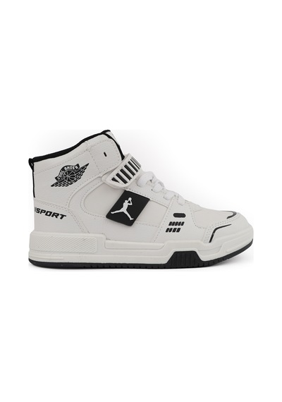 Cool King Jorans Uzun Boğazlı Ortopedik Taban Unisex Çocuk Spor Ayakkabı Beyaz