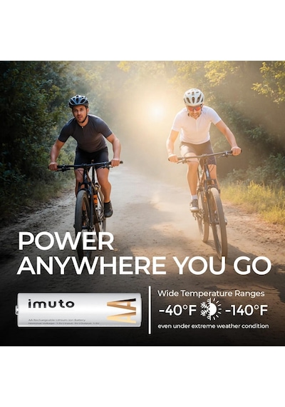 Imuto 3600mwh Aa Şarj Edilebilir Lityum Pil 8 Li Paket