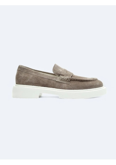 Kip Vizon Süet Smart Casual Loafer Vizon