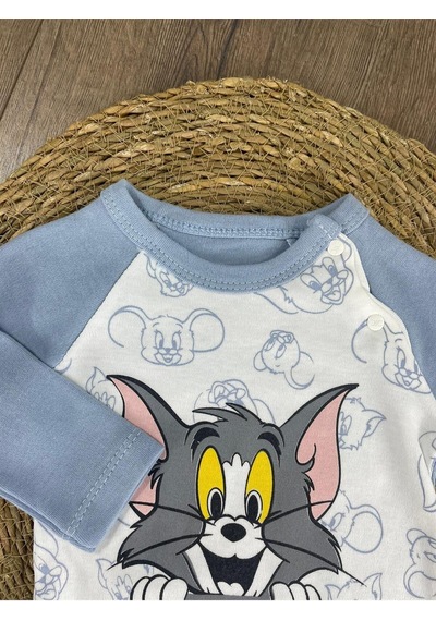 2d2b Hello Friends Alttan Çıtçıtlı Bereli Unisex 3lü Bebek Takım Açık Mavi