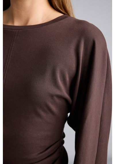 Defacto Dikiş Detaylı Slim Fit Bisiklet Yaka Uzun Kollu Basic Tişört I8183ax26aubn267 Kahve-bn267