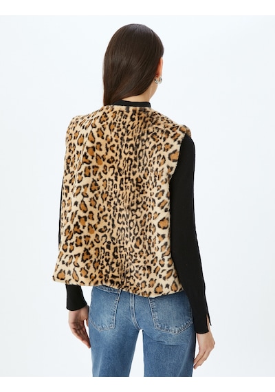 Koton Yuvarlak Yaka Kolsuz Leopar Desenli Suni Kürk Yelek Deve Tüyü Desenli 5wak20363ew Camel Koton Yuvarlak Yaka Kolsuz Leopar Desenli Suni Kürk Yelek Deve Tüyü Desenli 5wak20363ew Camel