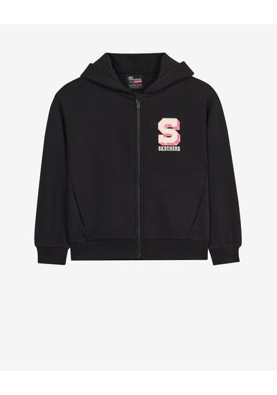 Skechers G Lw Collage Full Zıp Sweatshirt Büyük Kız Çocuk Siyah Sweatshirt Sk2620118-3817