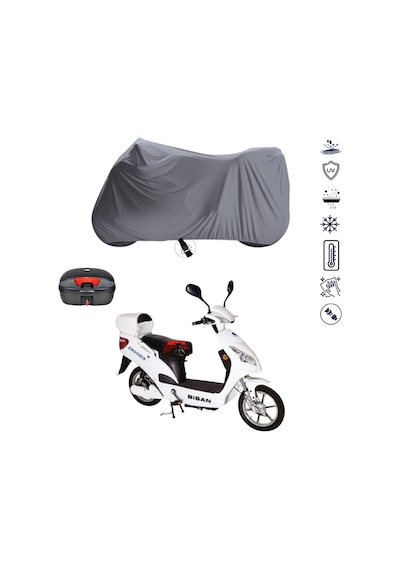 Bisan E-Nysa Elektrikli ÇANTALI MOTOSİKLET BRANDA SU GEÇİRMEZ TOPCASE UYUMLU MOTOR BRANDA
