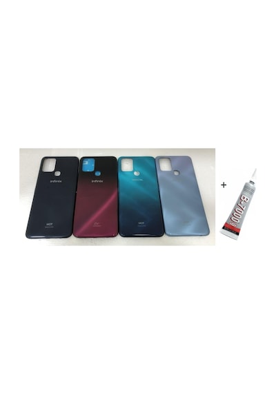 İnfinix Hot 10 Arka Batarya Pil Kapağı Siyah B70