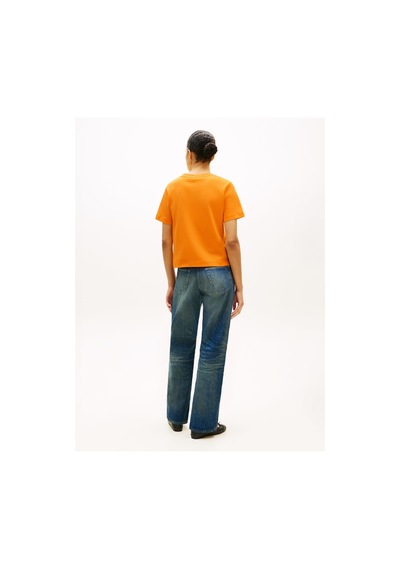 Boxy Interlock Ss C-nk Tee Turuncu