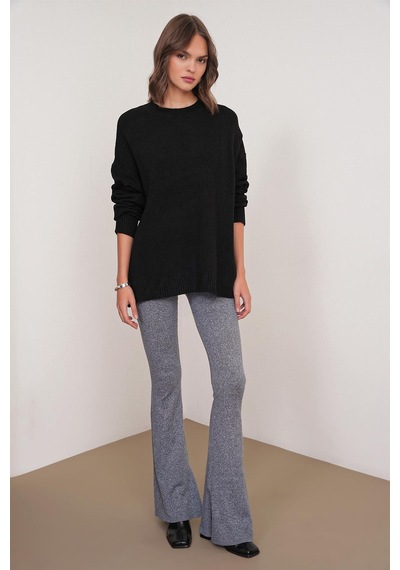 Hiccup Mixray Oversize Triko Kazak Siyah