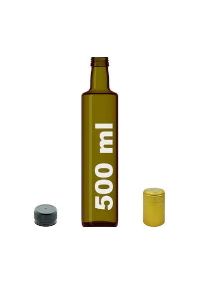 Afracam Dorika Yeşil 500 ML Cam Şişe Kapak Kapüşon