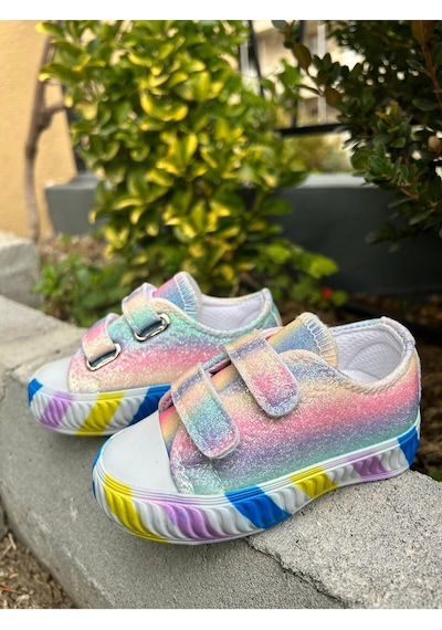 Scarpe Magiche Parlak Gökkuşağı Kız Çocuk Ayakkabısı Hafif Ve Rahat Spor Model 31-35 Numara Arası Işıksızdır Çok Renkli Scarpe Magiche Parlak Gökkuşağı Kız Çocuk Ayakkabısı Hafif Ve Rahat Spor Model 31-35 Numara Arası Işıksızdır Çok Renkli