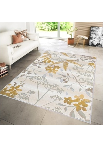 Rovigo Home Dijital Baskı Kaymaz Taban Salon Halısı Rvg1216 Çok Renkli