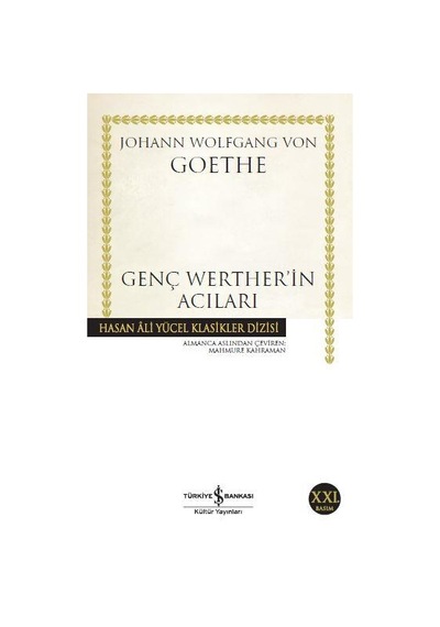 Genç Wertherin Acıları K.kapak Johann Wolfgang Von Goethe