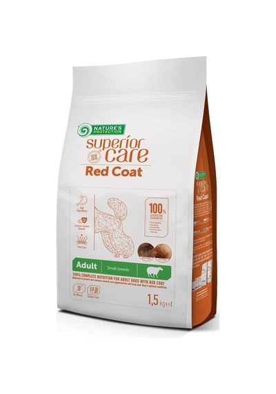 Superior Care Kızıl/kahverengi Tüylü Köpekler İçin Tahılsız Kuzulu Küçük Irk Köpek Maması 1,5 Kg