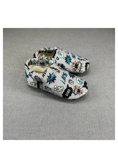 Loove Bebe Bebek Patik Ev Kreş Ayakkabısı Lastikli Ergonomik Tasarım Gri
