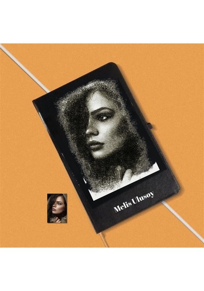 Kişiye Özel Karakalem Tasarımlı Defter