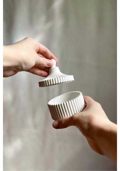 Bernami Mumluk Şamdanpinterest Dekoratif Kapaklı Takı Kutusu Beyaz Diğer