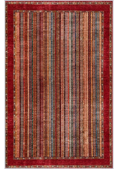 Rovigo Home Dijital Baskı Yıkanabilir Kaymaz Taban Salon Halısı RVG1541-HT647 Çok Renkli