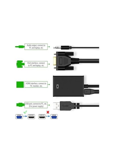 Primex Px-1250 Vga To Hdmi Fullhd Görüntü Çevirici Aparat