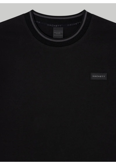 Hackett Siyah Erkek %100 Pamuk Slim Fit T-shirt Hm500782