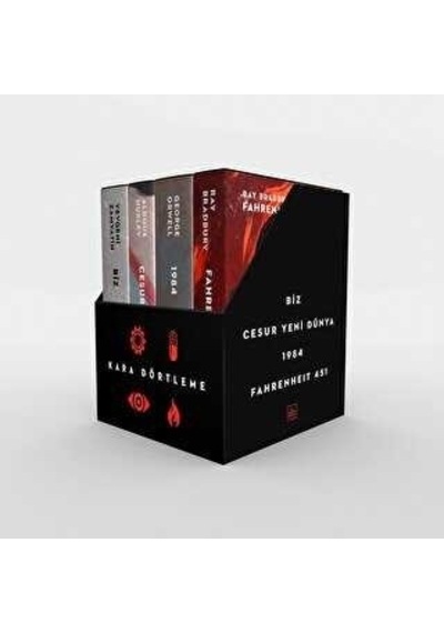 Kara Dörtleme Kutu Set: Biz - Cesur Yeni Dünya - 1984-Fahrenheit 451- İthaki Yayınları