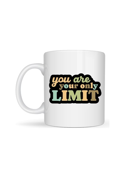 You Are Your Only Limit Yazılı Porselen Kupa Model 142 Tek Sınır Sensin Motivasyon Kupası İlha
