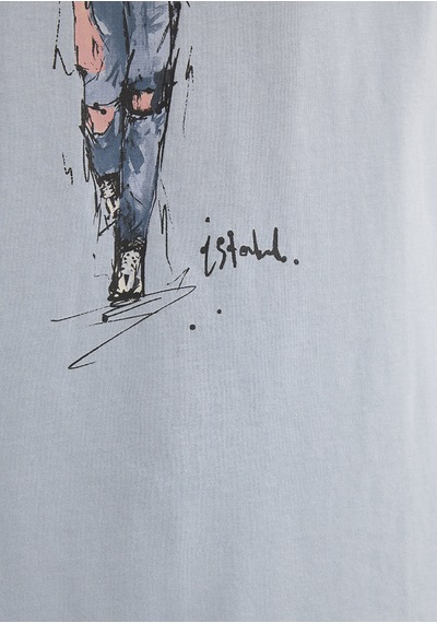 Mavi - Denim Baskılı Mavi Istanbul Tişört 1610222-70816 (518468861) Mavi