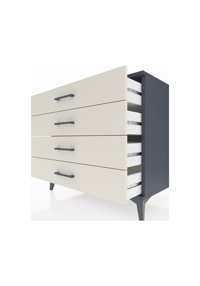 Kronos Şifonyer 4 Çekmeceli 88x59x80 Antrasit-aytaşı Antrasit