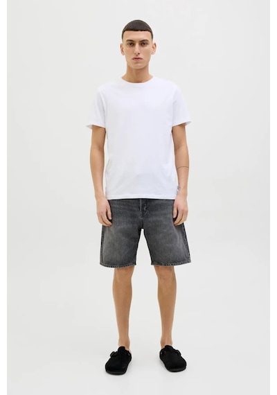 Jack & Jones Erkek Jjıtony Rahat Kesim Jean Şort 12269533 Siyah Siyah