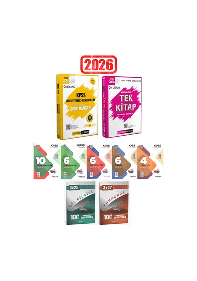 Pegem + Anla Kazan 2026 Kpss Ön Lisans Tek Kitap Konu + Soru + Marka Deneme + Anla Kazan Deneme 9lu