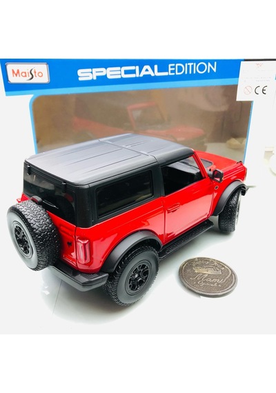 2021 Ford Bronco Wildtrak Red / Black 1 18 Ölçek Maisto Marka