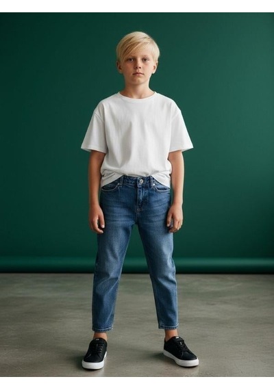 Zekids Erkek Çocuk Denim Pantolon-16656 Renkli
