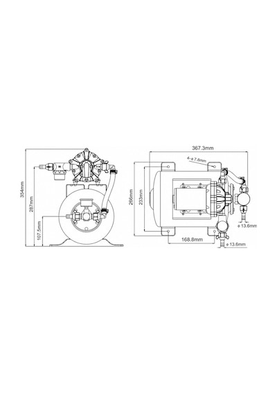 Seaflo Tanklı Hidrofor Seti 12V 18.9 L/dk - 8 Litre Tank