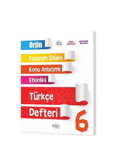 Orjin Okul 2024 6. Sınıf Türkçe Kazanım Odaklı Defteri