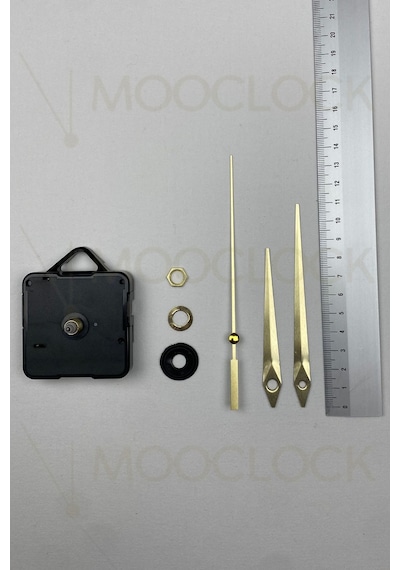 Saat Mekanizması, Akar Sessiz Duvar Saati Mekanizması, 14 Mm Şaft Askılı Kısa Gold
