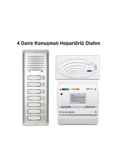 4 Daire Konuşmalı Hoparlörlü Diafon