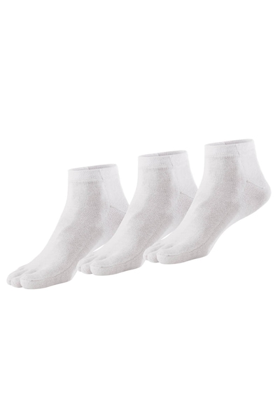 Bonny Silver Önleyici Parmaklı Patik Gümüş Çorap 3'lü Paket Beyaz
