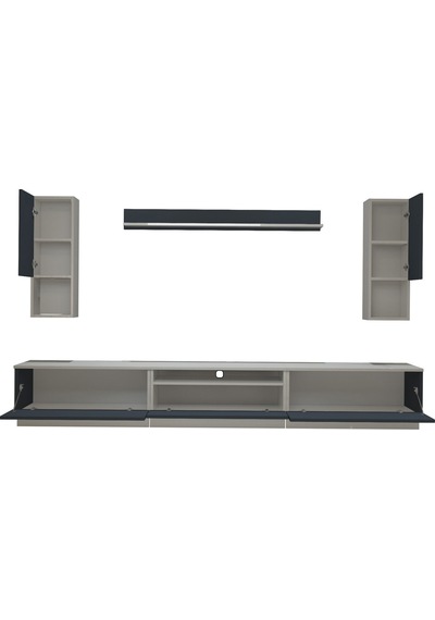 Decoraktiv Trendstyle 270das Mdf Tv Ünitesi Tv Sehpası Beyaz - Antrasit