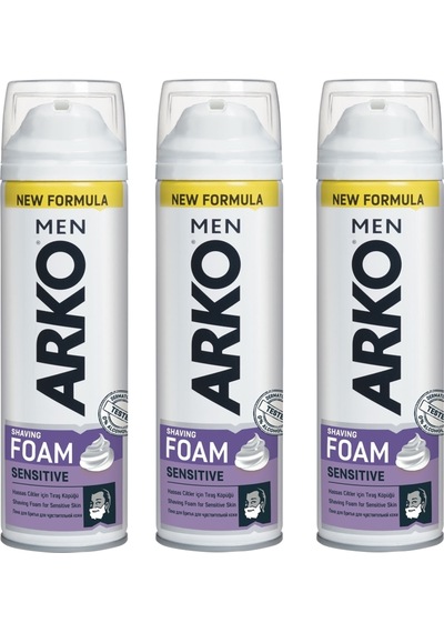 Arko Men Sensitive Tıraş Köpüğü 3 x 200 ML