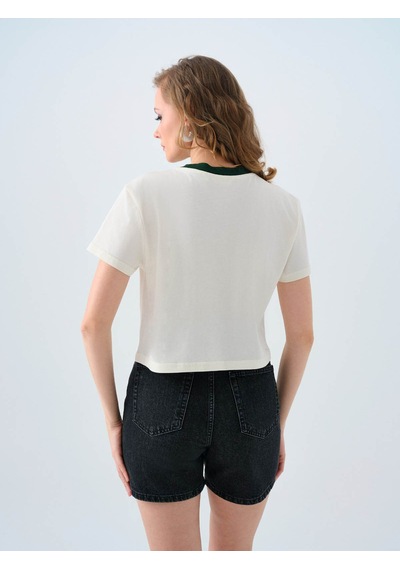 Loft Ekru Kadın T-shirt Lf2039545 Ekru