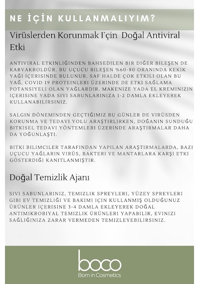 Boco Born In Cosmetics %100 Saf Kekik Uçucu Yağı 10 ML