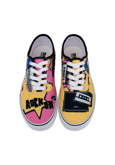 Kadın Vegan Çok Renkli Sneakers - Rock On Tasarım