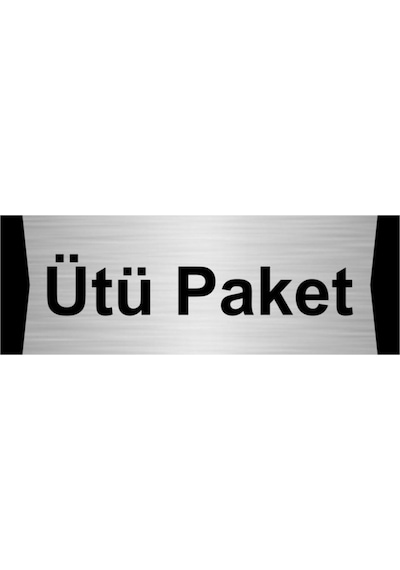 Ütü Paket 5x20cm Gümüş Renk Metal Yönlendirme Levhası