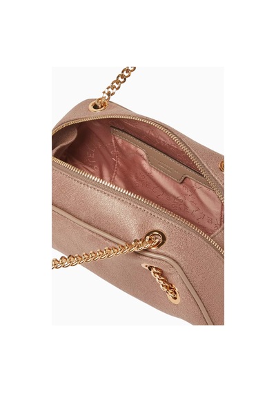 Stella Mccartney Falabella Zincir Detaylı Bej, Shaggy Deer Vegan Bowling Omuz Çantası