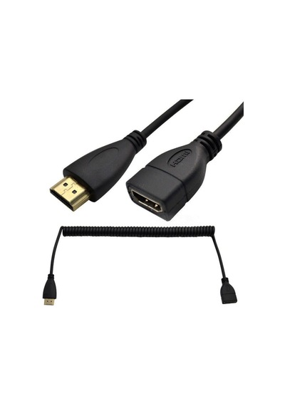 İnce Yüksek Hızlı Hdmı Sarmal Spiral Uzatma Kablo 4k 2k