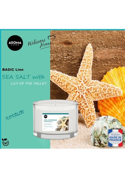 Aroma Basic Line Kokulu Mum Sea Salt With Lily Of The Valley 115 G