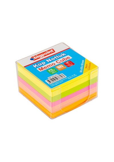 Bigpoint Akrilik Küp Notluk Neon Renkli 8x8cm